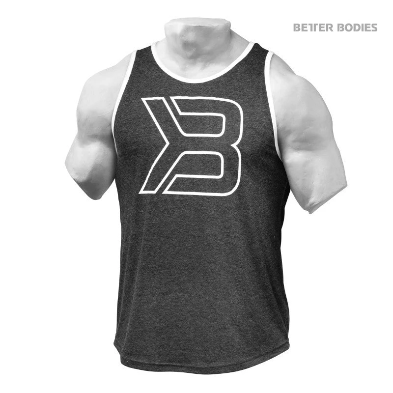 Better Bodies Jersey Tank - Anthracite 1 Better Bodies Jersey Tank - Anthracite