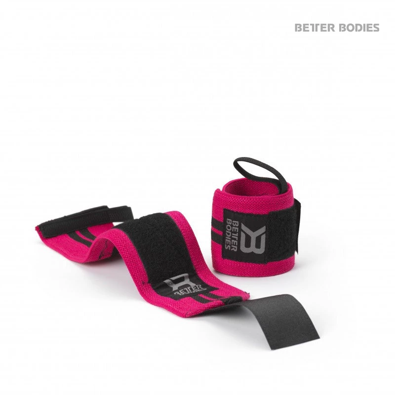 Better Bodies Womens Wrist Wraps - Hot Pink 1 Better Bodies Womens Wrist Wraps - Hot Pink