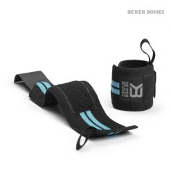Better Bodies Womens Wrist Wraps - Aqua Blue