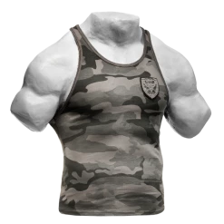 GASP Utility Rib T-Back - Grey Camoprint