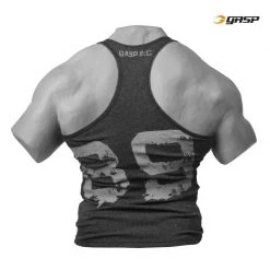 GASP Ribbed T-Back - Anthracite Melange
