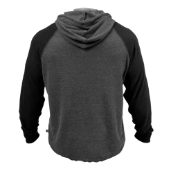GASP Long Sleeve Thermal Hoodie - Graphite Melange