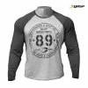 GASP Raglan Long Sleeve Tee - White/Grey