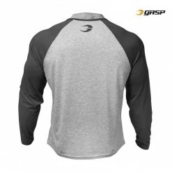 GASP Raglan Long Sleeve Tee - White/Grey