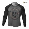 GASP Raglan Long Sleeve Tee - Dark Grey