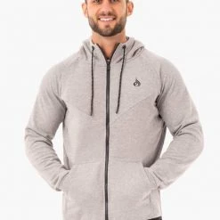 Ryderwear Athletic Zip Up Hoodie Jacket - Grey Marl