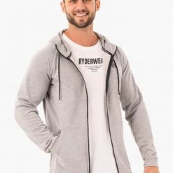 Ryderwear Athletic Zip Up Hoodie Jacket - Grey Marl 7 Ryderwear Athletic Zip Up Hoodie Jacket - Grey Marl