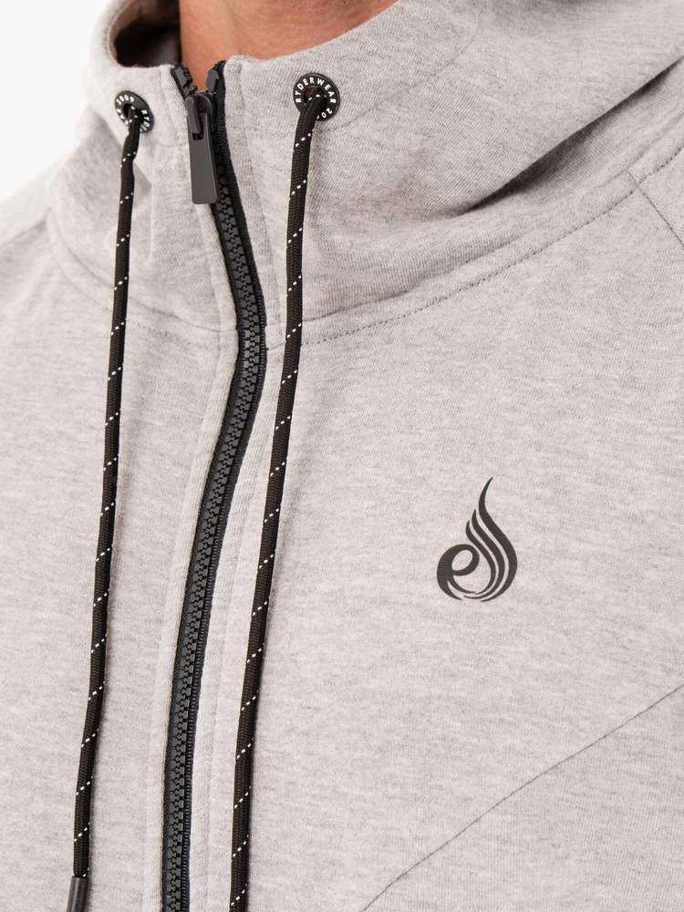 Ryderwear Athletic Zip Up Hoodie Jacket - Grey Marl 5 Ryderwear Athletic Zip Up Hoodie Jacket - Grey Marl