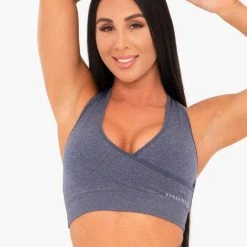 Ryderwear Geo Seamless Sports Bra - Navy