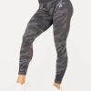 Ryderwear Camo Seamless High Waisted Leggings - Charcoal Camo