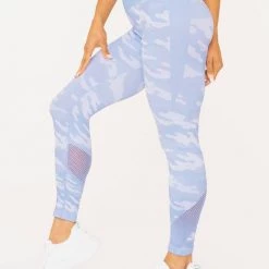 Ryderwear Camo Seamless High Waisted Leggings - Blue Camo