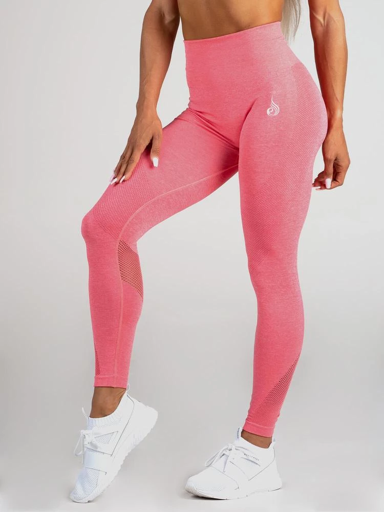 Ryderwear Seamless Tights - Coral Marl 1 Ryderwear Seamless Tights - Coral Marl