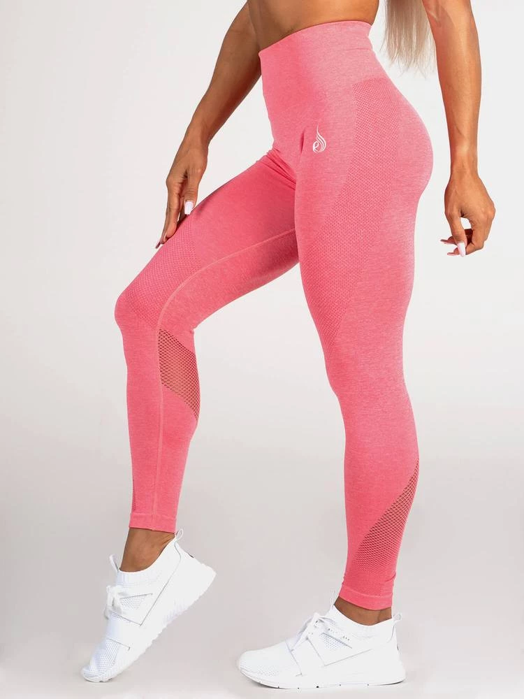 Ryderwear Seamless Tights - Coral Marl 5 Ryderwear Seamless Tights - Coral Marl