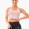 Ryderwear Cropped Racer Back Tank - Pink