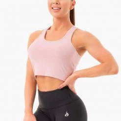 Ryderwear Cropped Racer Back Tank - Pink