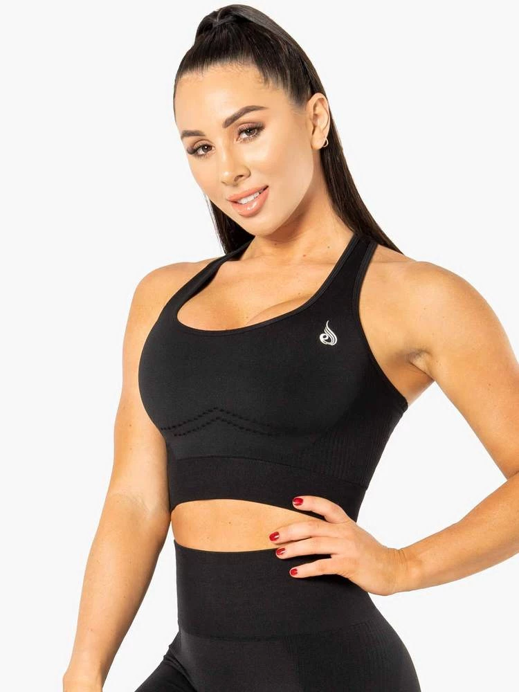 Ryderwear Electra Seamless Crop - Black 3 Ryderwear Electra Seamless Crop - Black