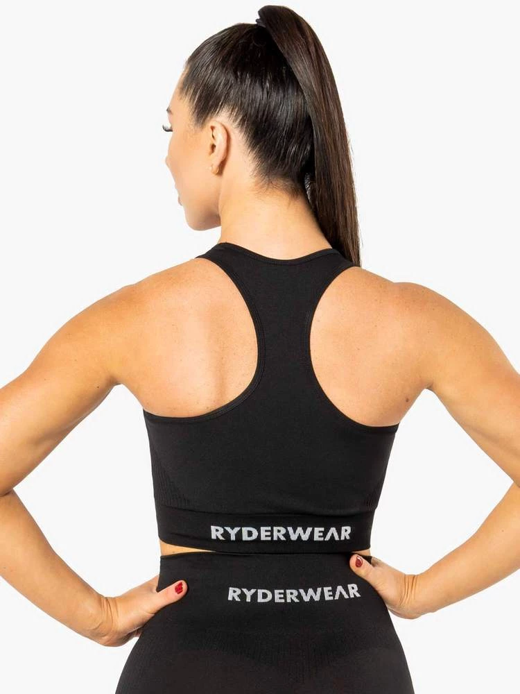 Ryderwear Electra Seamless Crop - Black 4 Ryderwear Electra Seamless Crop - Black