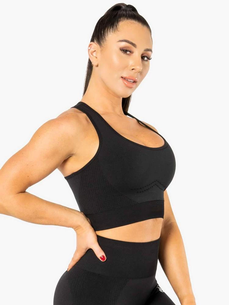 Ryderwear Electra Seamless Crop - Black 5 Ryderwear Electra Seamless Crop - Black