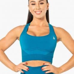 Ryderwear Electra Seamless Crop - Electric Blue