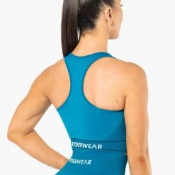 Ryderwear Electra Seamless Crop - Electric Blue