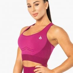 Ryderwear Electra Seamless Crop - Electric Pink