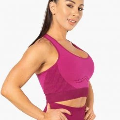 Ryderwear Electra Seamless Crop - Electric Pink