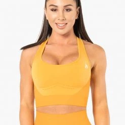 Ryderwear Electra Seamless Crop - Electric Yellow
