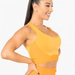 Ryderwear Electra Seamless Crop - Electric Yellow