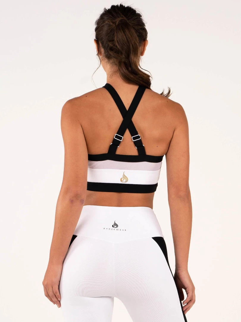 Ryderwear Empire Mesh Sports Bra - White 2 Ryderwear Empire Mesh Sports Bra - White