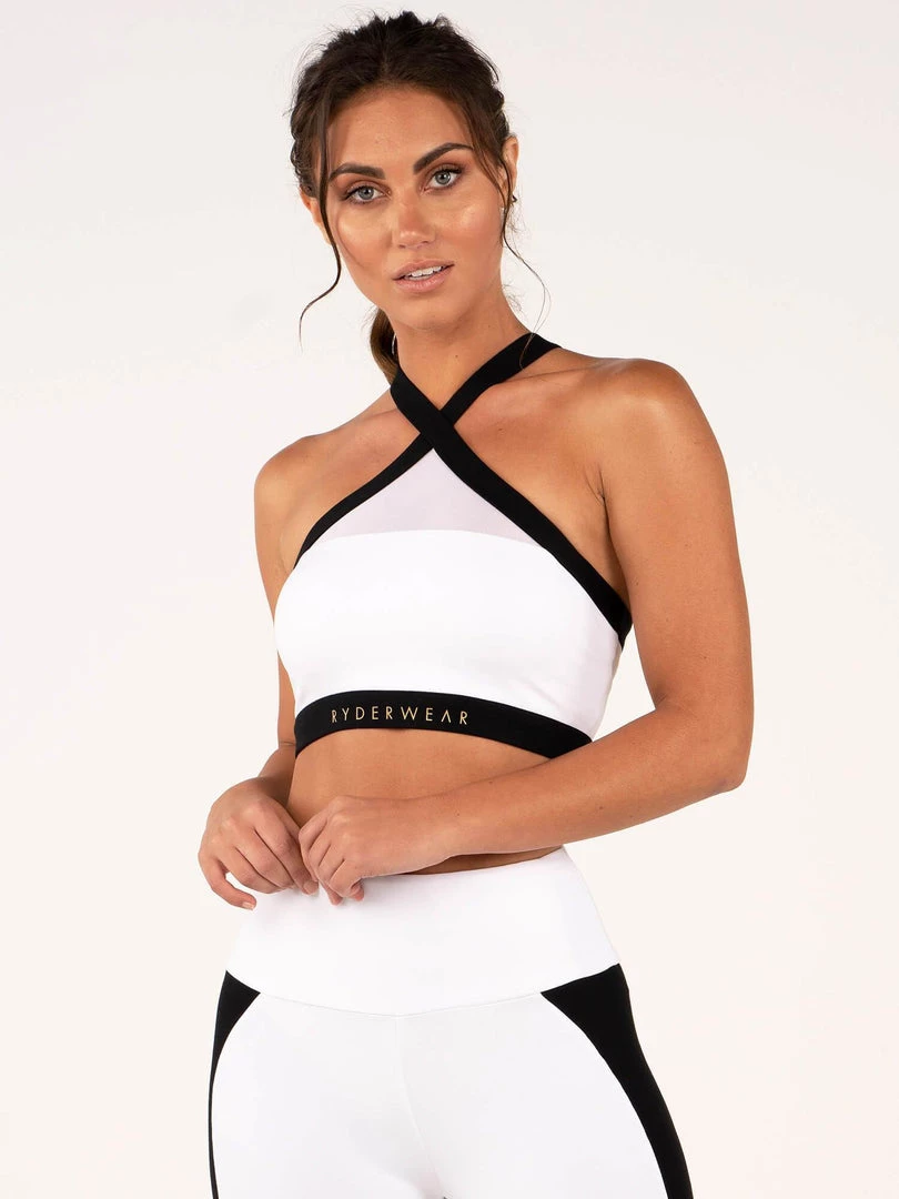 Ryderwear Empire Mesh Sports Bra - White 6 Ryderwear Empire Mesh Sports Bra - White