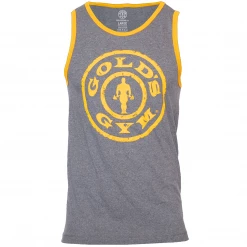 Gold's Gym Men's Tank - Grey/Yellow