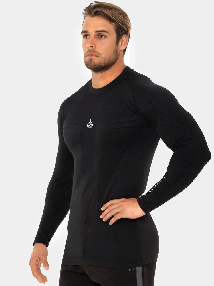 Ryderwear Geo Seamless Long Sleeve Top - Black