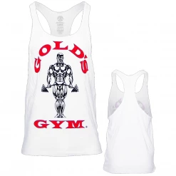 Gold's Gym Men's Stringer - White