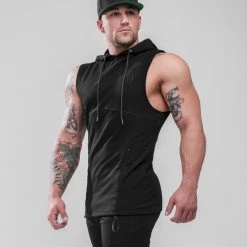 HERA X HERO DLUXX Sleeveless Hoodie - Black