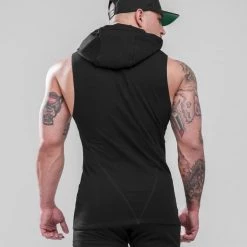 HERA X HERO DLUXX Sleeveless Hoodie - Black