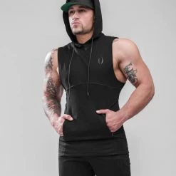 HERA X HERO DLUXX Sleeveless Hoodie - Black