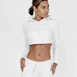 HERA X HERO Lea Crop Hoodie - Light Grey