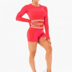 Ryderwear Freestyle Seamless High Waisted Shorts - Red