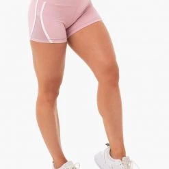 Ryderwear Collide High Waisted Booty Shorts - Dusty Pink