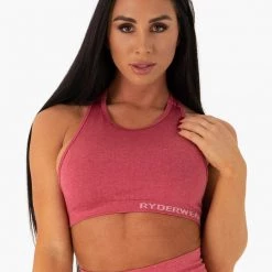 Ryderwear Seamless Sports Bra - Hot Pink Marl