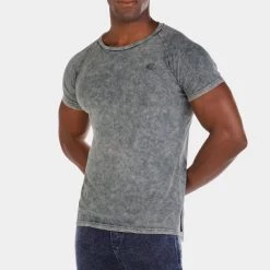 Jed North Haze Marble Vintage Tee - Grey