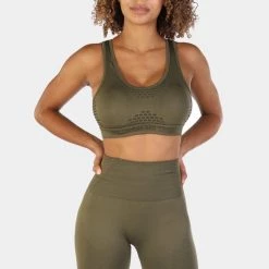 Jed North Luxe Sports Bra - Olive Green