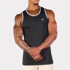 Jed North Retro Fitted Tank - Dark Grey