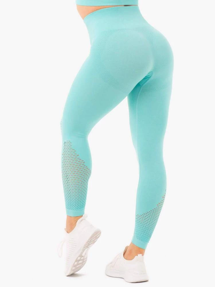 Ryderwear Seamless Staples Leggings - Aqua Marl 2 Ryderwear Seamless Staples Leggings - Aqua Marl
