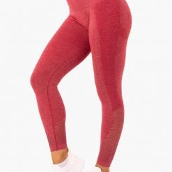 Ryderwear Seamless Staples Leggings - Cherry Red Marl