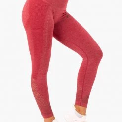 Ryderwear Seamless Staples Leggings - Cherry Red Marl 7 Ryderwear Seamless Staples Leggings - Cherry Red Marl