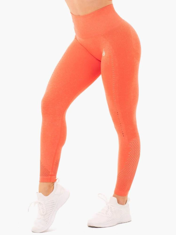 Ryderwear Seamless Staples Leggings - Orange Marl 1 Ryderwear Seamless Staples Leggings - Orange Marl