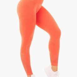 Ryderwear Seamless Staples Leggings - Orange Marl 7 Ryderwear Seamless Staples Leggings - Orange Marl