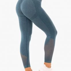Ryderwear Seamless Staples Leggings - Teal Marl 6 Ryderwear Seamless Staples Leggings - Teal Marl