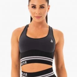 Ryderwear Freestyle Seamless Longline Sports Bra - Black